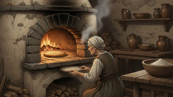 スコーン　昔の家庭では石窯で焼いていた